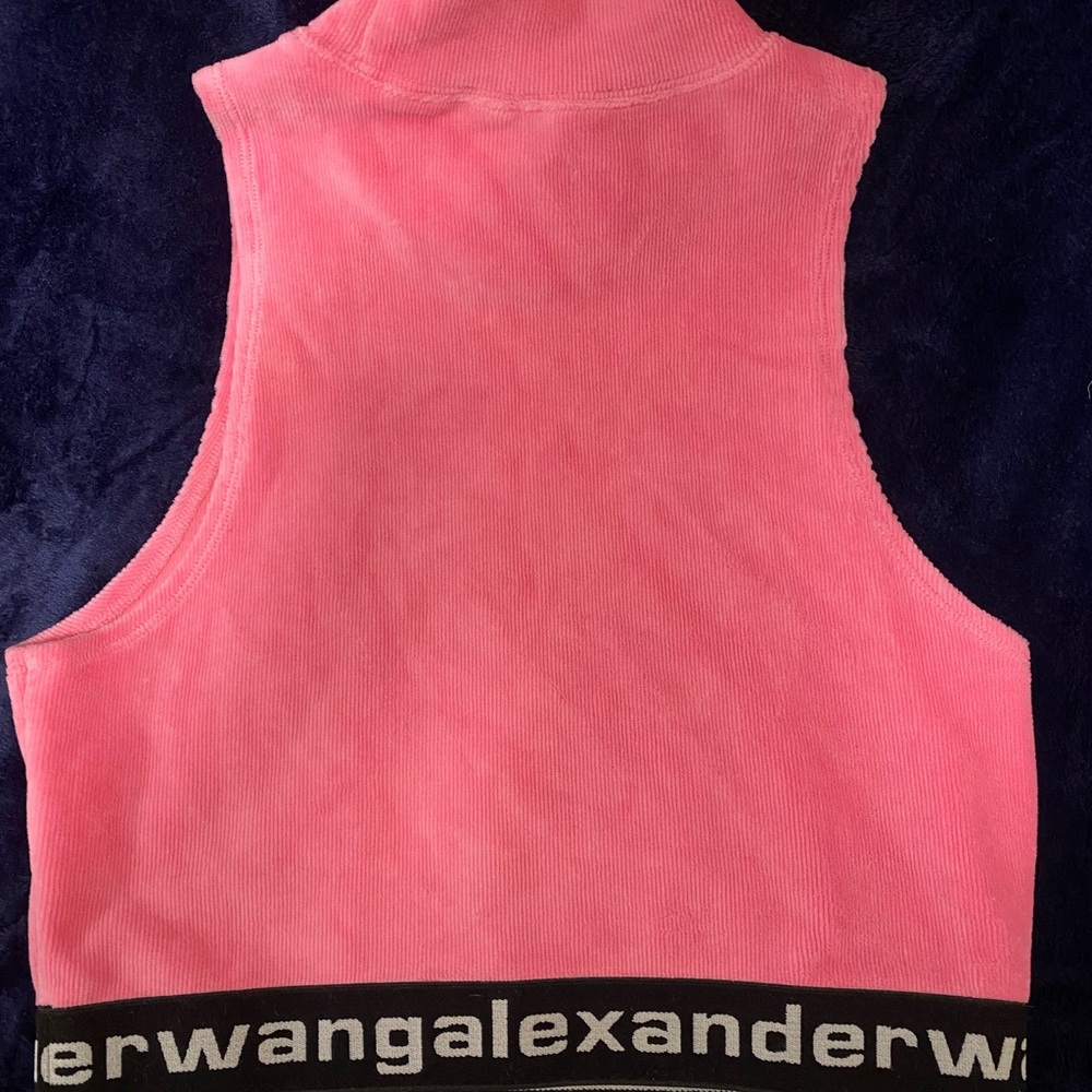 Alexander Wang ~Spring 2022~ Baby Pink Mock Turtleneck Crop Top Size L
